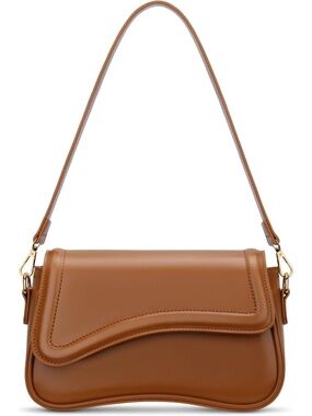 Women's Caramel Detachable Straps Retro Small Hobo Mini Clutch Shoulder Handbags
